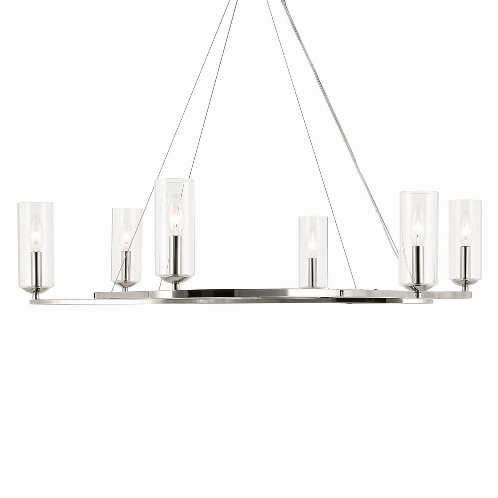 Kichler Canada - Six Light Chandelier - Harpin - Polished Nickel- Union Lighting Luminaires Decor