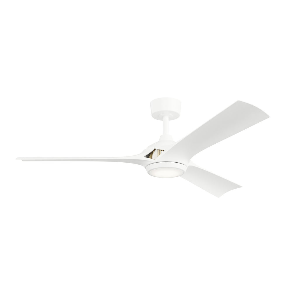 Kichler Canada - 56" Ceiling Fan - Veetra - Matte White- Union Lighting Luminaires Decor
