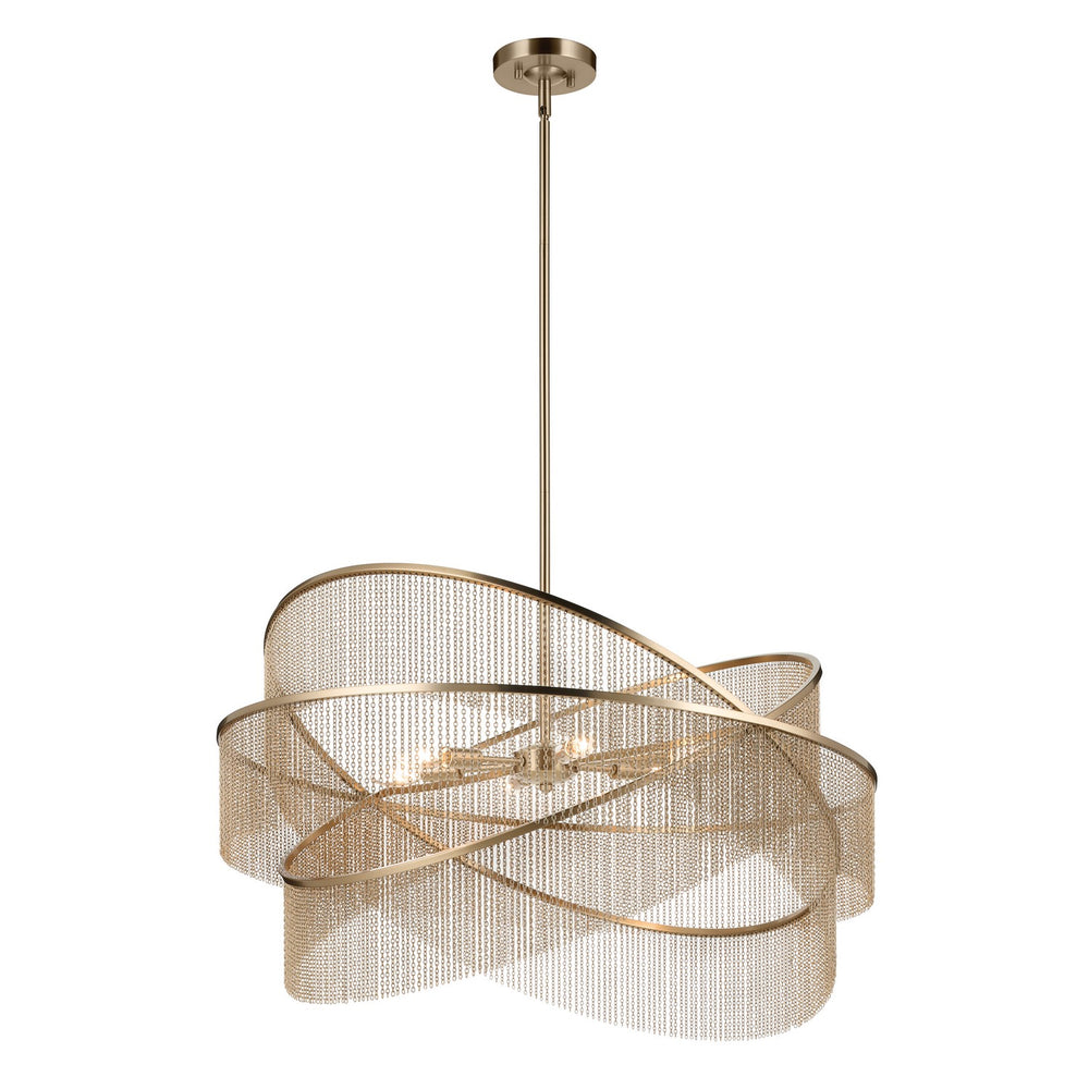 Kichler Canada - Six Light Chandelier - Khaite - Champagne Bronze- Union Lighting Luminaires Decor