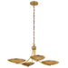 Kichler Canada - Four Light Chandelier/Semi Flush - Palmela - Lacquered Brass- Union Lighting Luminaires Decor