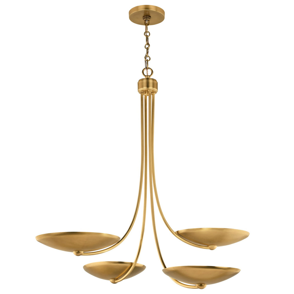 Kichler Canada - Four Light Chandelier - Palmela - Lacquered Brass- Union Lighting Luminaires Decor