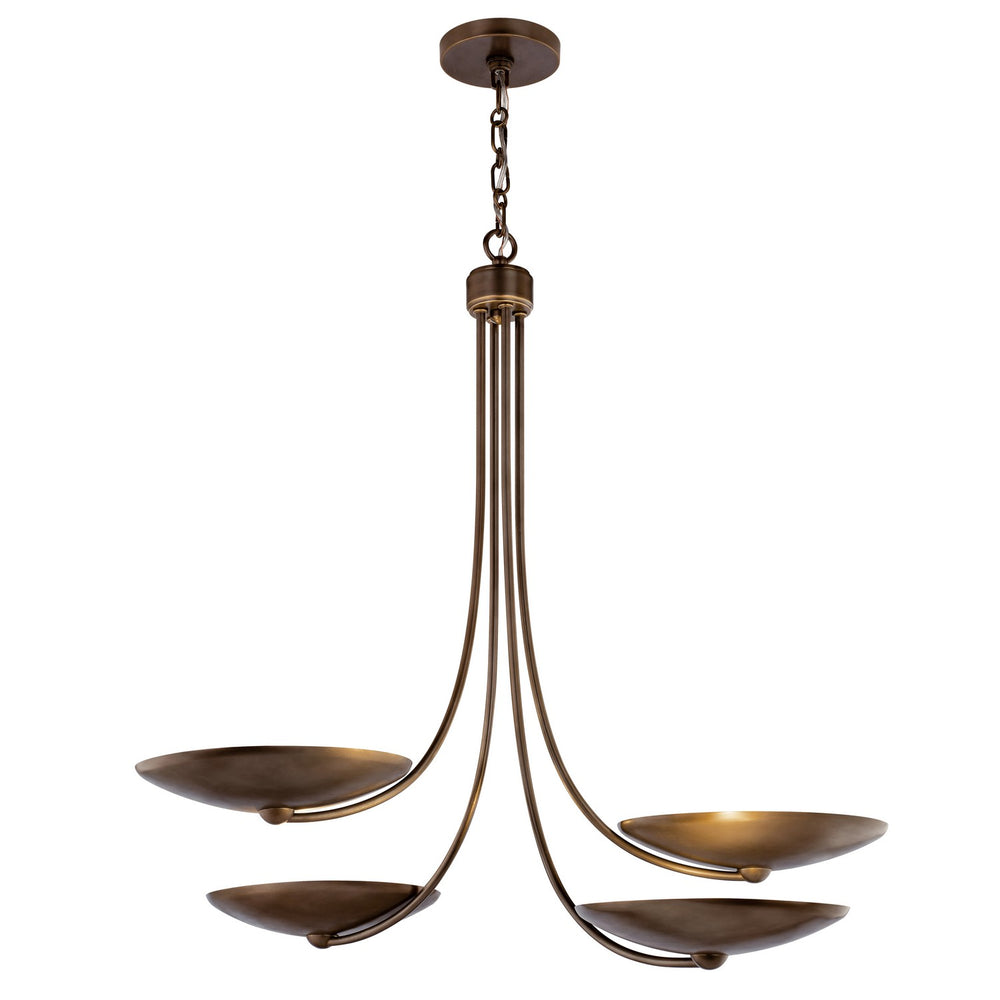 Kichler Canada - Four Light Chandelier - Palmela - Lacquered Brass- Union Lighting Luminaires Decor