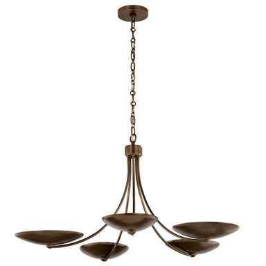 Kichler Canada - Five Light Chandelier - Palmela - Lacquered Brass- Union Lighting Luminaires Decor