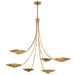 Kichler Canada - Six Light Chandelier - Palmela - Lacquered Brass- Union Lighting Luminaires Decor