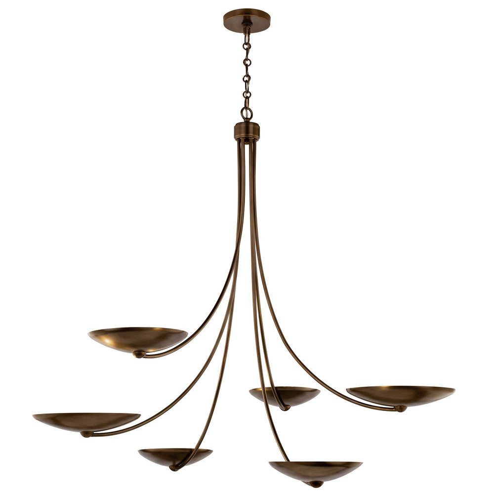 Kichler Canada - Six Light Chandelier - Palmela - Lacquered Brass- Union Lighting Luminaires Decor