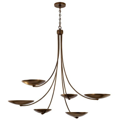 Kichler Canada - Six Light Chandelier - Palmela - Lacquered Brass- Union Lighting Luminaires Decor