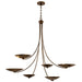 Kichler Canada - Six Light Chandelier - Palmela - Lacquered Brass- Union Lighting Luminaires Decor
