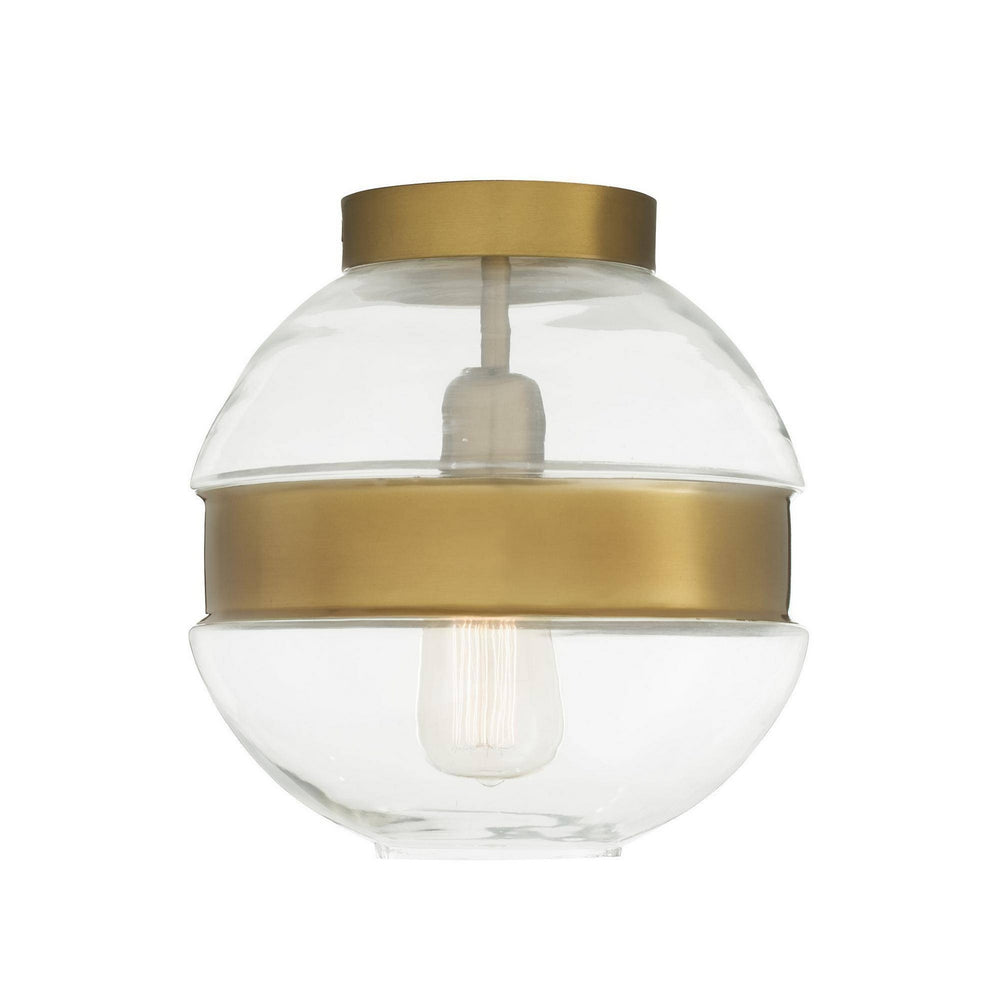 Arteriors - One Light Flush Mount - Garrison - Clear/Antique Brass- Union Lighting Luminaires Decor