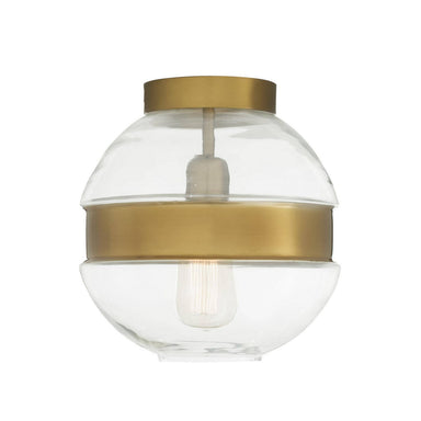 Arteriors - One Light Flush Mount - Garrison - Clear/Antique Brass- Union Lighting Luminaires Decor