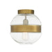 Arteriors - One Light Flush Mount - Garrison - Clear/Antique Brass- Union Lighting Luminaires Decor