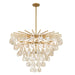 Arteriors - 12 Light Chandelier - Jacqueline - Amber/Antique Brass- Union Lighting Luminaires Decor