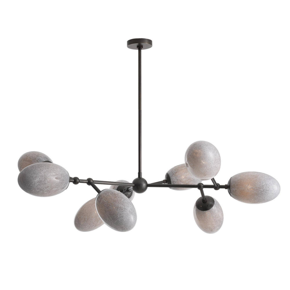 Arteriors - Nine Light Chandelier - Celeste - Glacier Swirl/English Bronze- Union Lighting Luminaires Decor