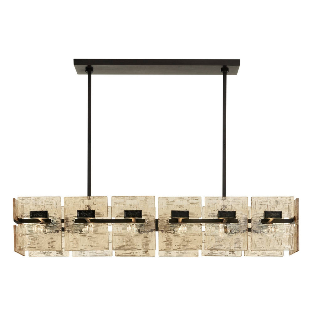 Arteriors - Six Light Linear Chandelier - Vetrina - Molten Umber/English Bronze- Union Lighting Luminaires Decor