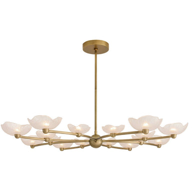 Arteriors - LED Chandelier - Fleurana - Frosted/Antique Brass- Union Lighting Luminaires Decor
