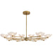 Arteriors - LED Chandelier - Fleurana - Frosted/Antique Brass- Union Lighting Luminaires Decor