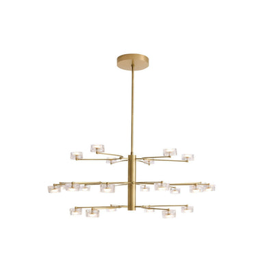 Arteriors - LED Chandelier - Glacielle - Clear/Antique Brass- Union Lighting Luminaires Decor