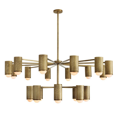 Arteriors - 20 Light Chandelier - Loryn - Antique Brass/White- Union Lighting Luminaires Decor