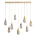 Arteriors - Nine Light Chandelier - Giselle - Smoke Luster/Antique Brass- Union Lighting Luminaires Decor
