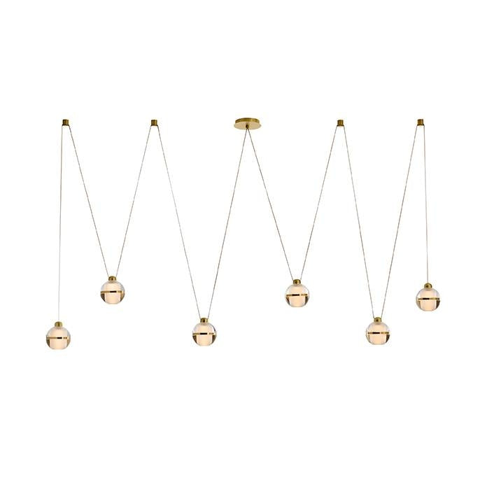 Arteriors - LED Chandelier - Noble - Clear/Antique Brass- Union Lighting Luminaires Decor