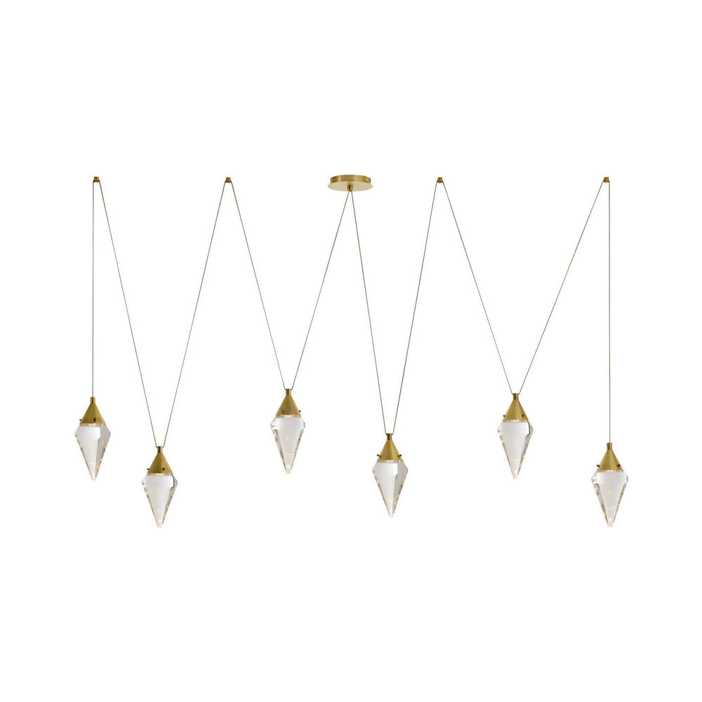 Arteriors - LED Chandelier - Berkley - Clear/Antique Brass- Union Lighting Luminaires Decor