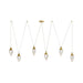 Arteriors - LED Chandelier - Berkley - Clear/Antique Brass- Union Lighting Luminaires Decor