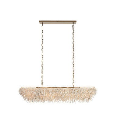 Arteriors - Six Light Linear Chandelier - Cabo - Ivory/Antique Brass- Union Lighting Luminaires Decor