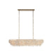 Arteriors - Six Light Linear Chandelier - Cabo - Ivory/Antique Brass- Union Lighting Luminaires Decor