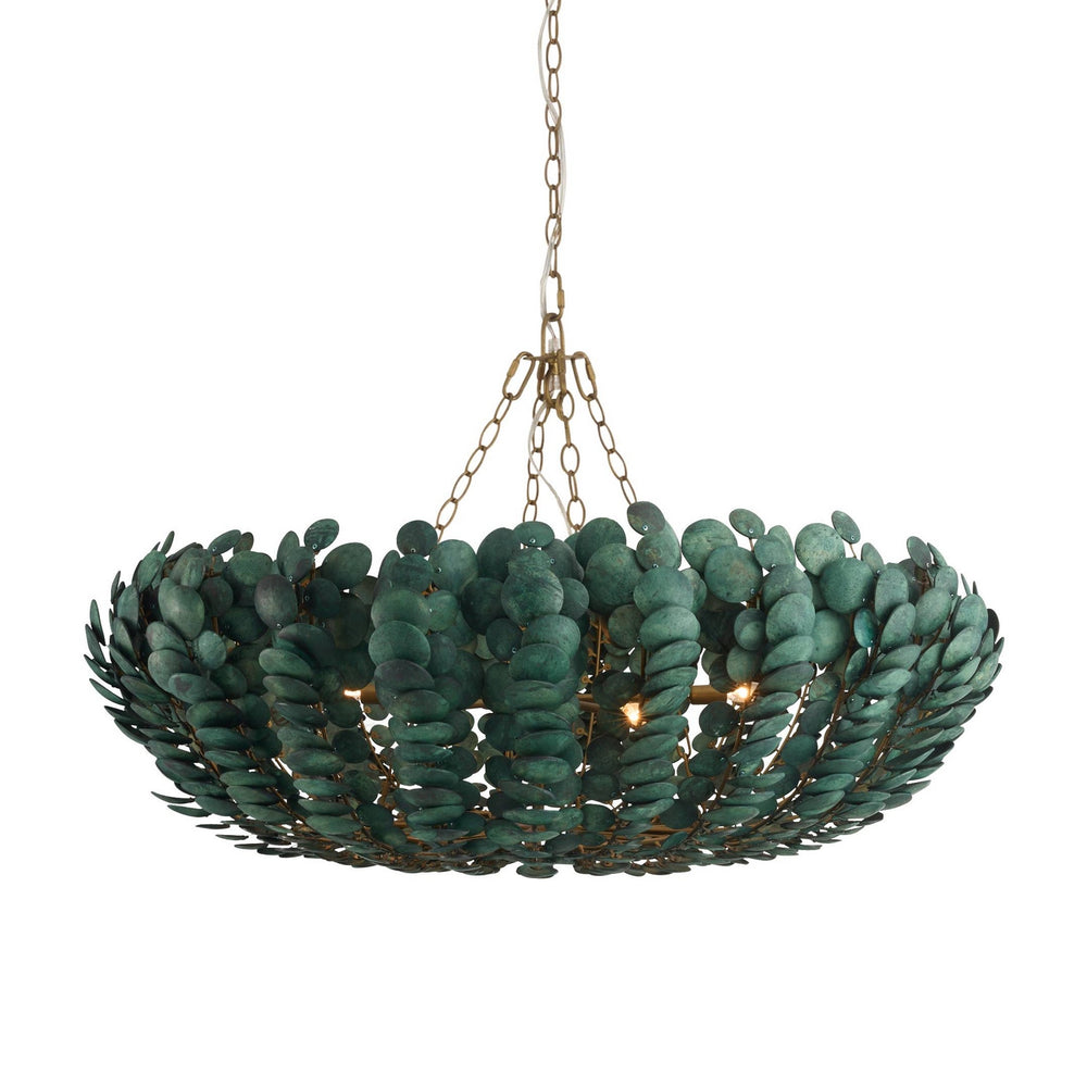 Arteriors - Six Light Chandelier - Bilal - Eucalyptus Stain/Antique Brass- Union Lighting Luminaires Decor