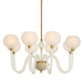 Arteriors - Eight Light Chandelier - Tebaldi - Clear Etched/Antique Brass- Union Lighting Luminaires Decor