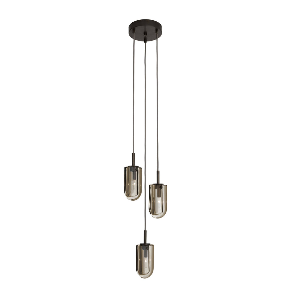 Arteriors - Three Light Chandelier - Javier - Smoke/English Bronze- Union Lighting Luminaires Decor