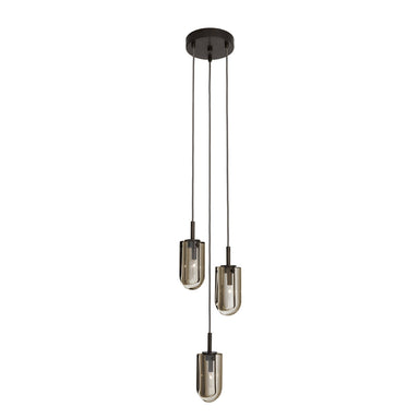 Arteriors - Three Light Chandelier - Javier - Smoke/English Bronze- Union Lighting Luminaires Decor