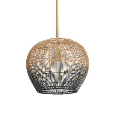 Arteriors - One Light Pendant - Swami - Natural and Black/Antique Brass- Union Lighting Luminaires Decor