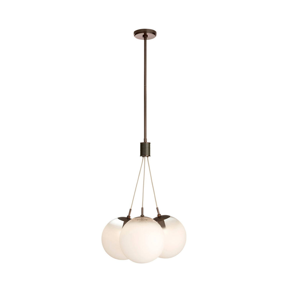 Arteriors - Three Light Chandelier - Trinity - Frost Ombre/Heritage Brass- Union Lighting Luminaires Decor