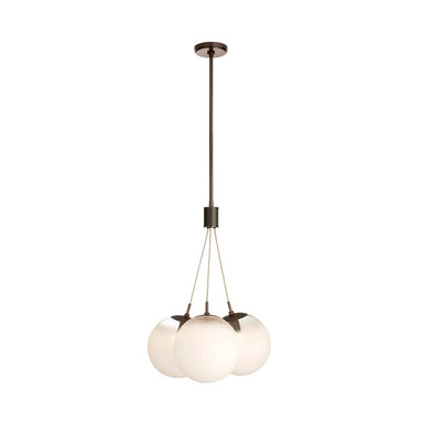Arteriors - Three Light Chandelier - Trinity - Frost Ombre/Heritage Brass- Union Lighting Luminaires Decor