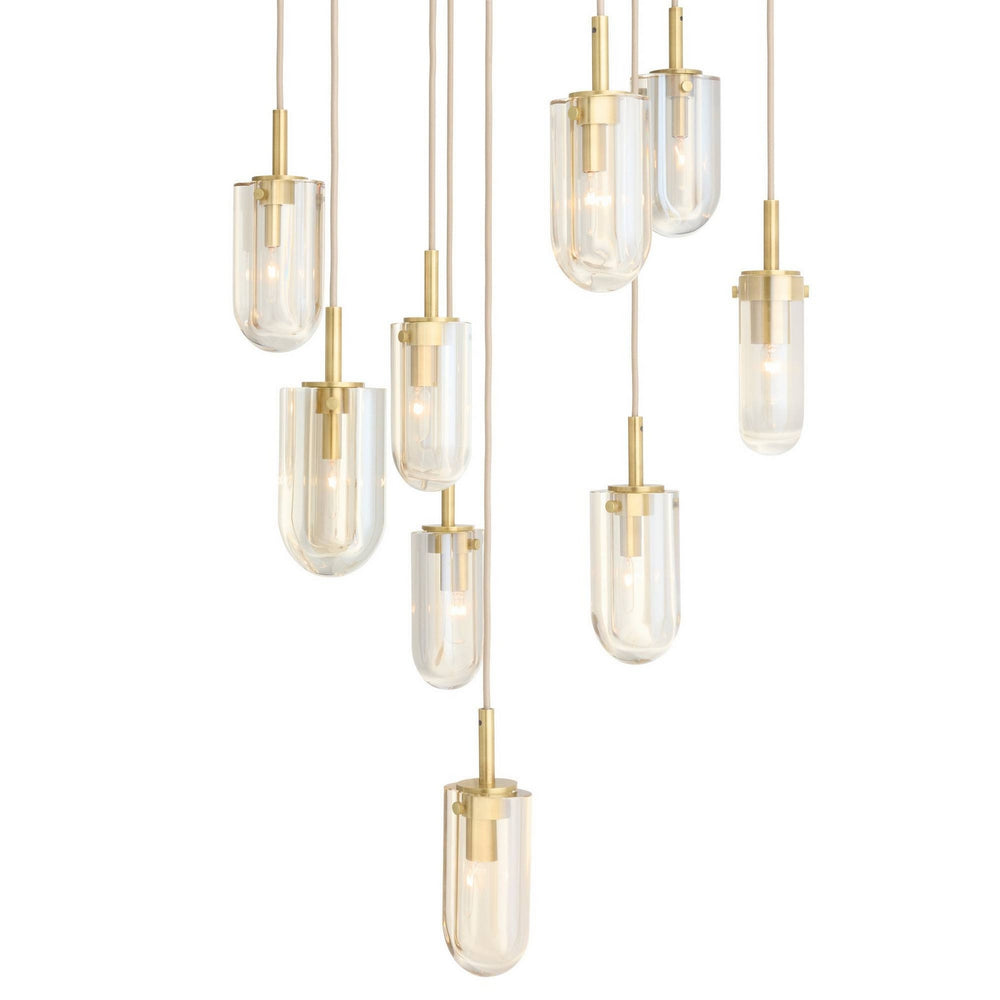 Arteriors - Nine Light Chandelier - Javier - Champagne/Antique Brass- Union Lighting Luminaires Decor