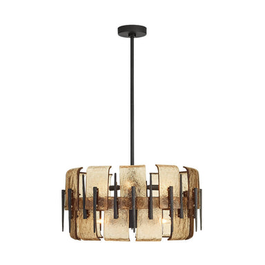 Arteriors - Six Light Chandelier - Lumora - Smoke/Blackened Iron- Union Lighting Luminaires Decor