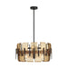 Arteriors - Six Light Chandelier - Lumora - Smoke/Blackened Iron- Union Lighting Luminaires Decor
