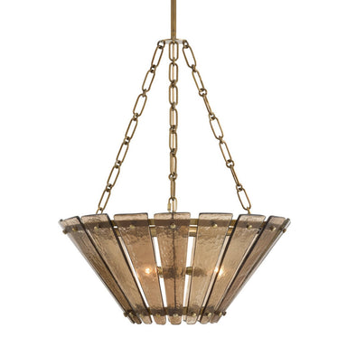 Arteriors - Three Light Chandelier - Decora - Smoke/Antique Brass- Union Lighting Luminaires Decor