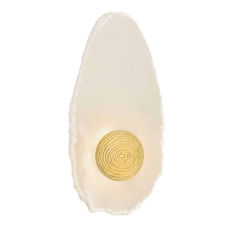 Arteriors - LED Wall Sconce - Ravelle - White/Antique Brass- Union Lighting Luminaires Decor