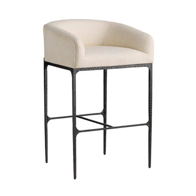 Arteriors - Bar Stool - Osbourne - Oxford White/Blackened Iron- Union Lighting Luminaires Decor