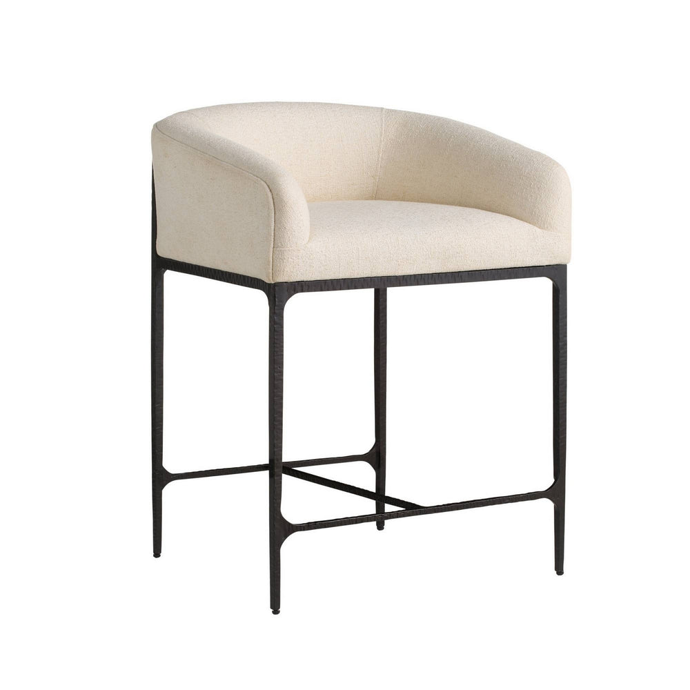 Arteriors - Counter Stool - Osbourne - Oxford White/Blackened Iron- Union Lighting Luminaires Decor