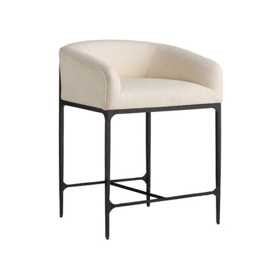 Arteriors - Counter Stool - Osbourne - Oxford White/Blackened Iron- Union Lighting Luminaires Decor