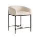 Arteriors - Counter Stool - Osbourne - Oxford White/Blackened Iron- Union Lighting Luminaires Decor