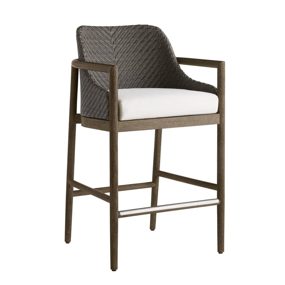 Arteriors - Outdoor Bar Stool - Chilton - Pearl/Dark Gray Wash- Union Lighting Luminaires Decor
