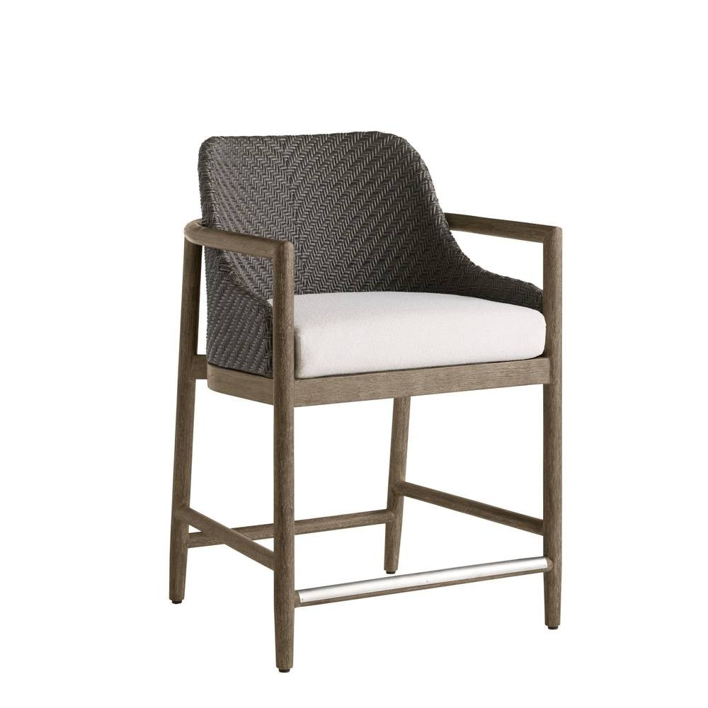 Arteriors - Outdoor Counter Stool - Chilton - Pearl/Dark Gray Wash- Union Lighting Luminaires Decor
