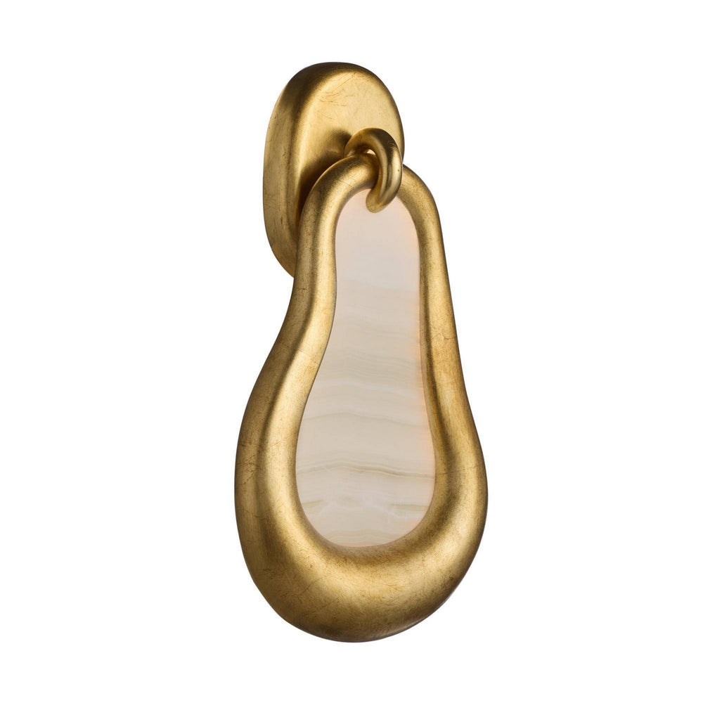 Arteriors - LED Wall Sconce - Elsa - White/Antiqued Gold Leaf- Union Lighting Luminaires Decor