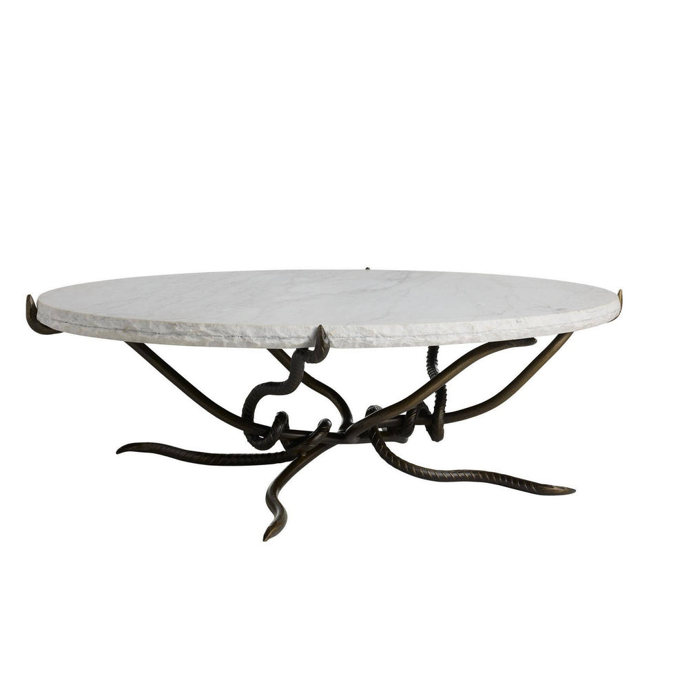 Arteriors - Coffee Table - Muscadine - White Marble/Antique Bronze- Union Lighting Luminaires Decor