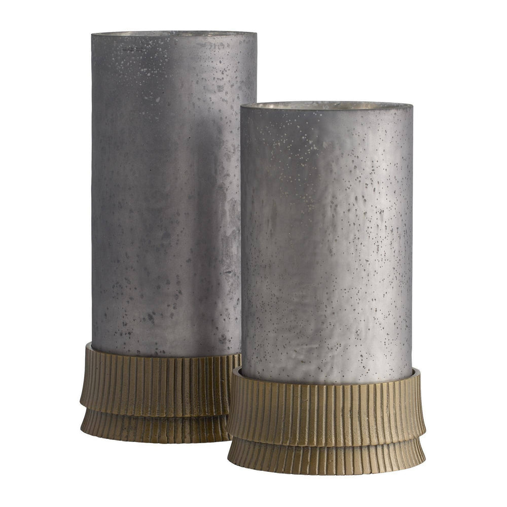 Arteriors - Hurricanes, Set of 2 - Evelique - Antique Brass/Matte Antique Mercury- Union Lighting Luminaires Decor