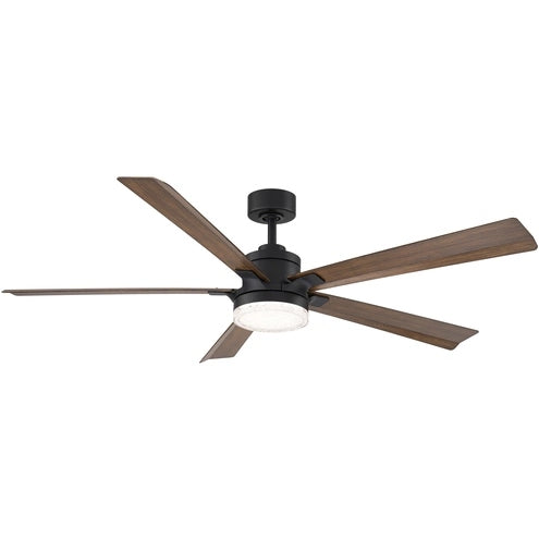Modern Forms Fans Canada - 64" Ceiling Fan - Radiant - Matte Black/Distressed Koa- Union Lighting Luminaires Decor