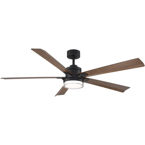 Modern Forms Fans Canada - 64" Ceiling Fan - Radiant - Matte Black/Distressed Koa- Union Lighting Luminaires Decor
